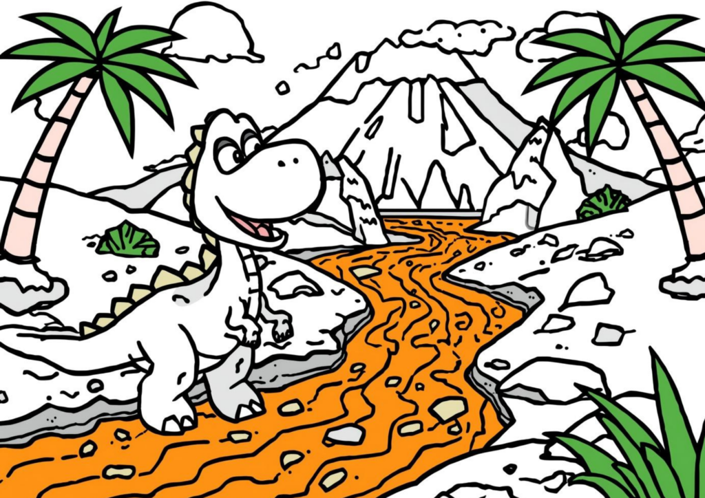 dzień dinozaura kolorowanka + zabawa darmowy materiał